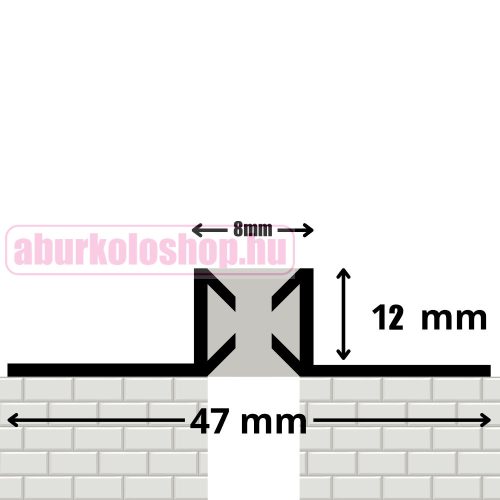 Rodelux PVC dilatációs profil Bahama 8 mm dilatációs szélesség 12 mm laphoz 250 cm