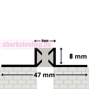   Rodelux PVC dilatációs profil Bahama 8 mm dilatációs szélesség 8 mm laphoz 250 cm