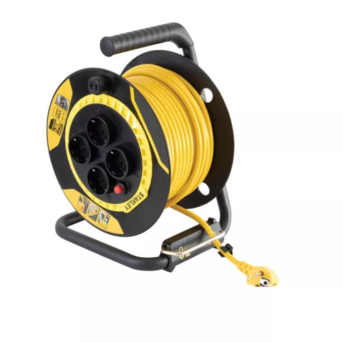 STANLEY SXECCL26BSE – beltéri kábeldob 25 m H05VV-F 3G1,5 mm² kábellel