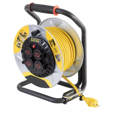 STANLEY SXECCM2FAVE – kültéri fém kábeldob 40 m H07RN-F 3G1,5 mm² kábellel