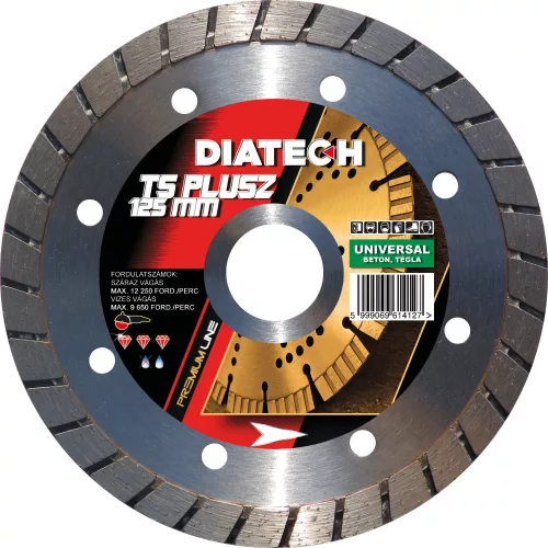 Diatech TS Plus Turbó gyémánttárcsa 125 mm TS125P