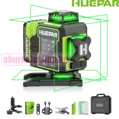 Huepar W04CG 4D szintezőlézer készlet