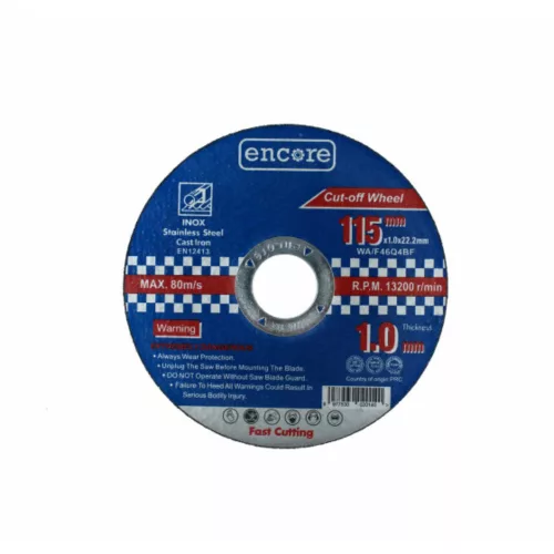 ENCORE fémvágó korong 115 × 1,0 × 22,23 mm, STEEL 25db