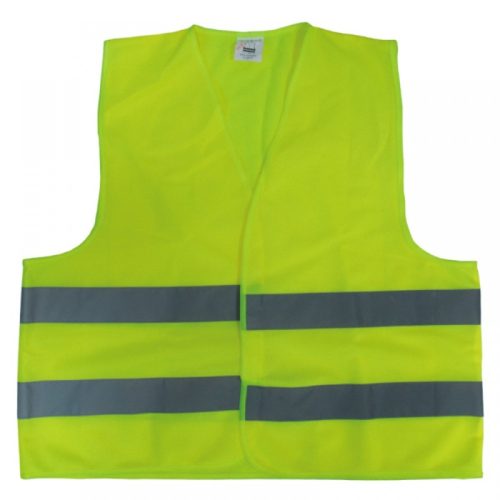 Fényvisszaverő mellény méret L, 2 sáv FLUO