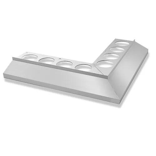 Alu teraszvízvető profil sarokelem 8/45 mm - NATUR