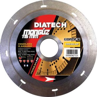   Mongúz 115x22,2x5 mm gyémánt vágótárcsa, greslap, gránitlap, kerámia